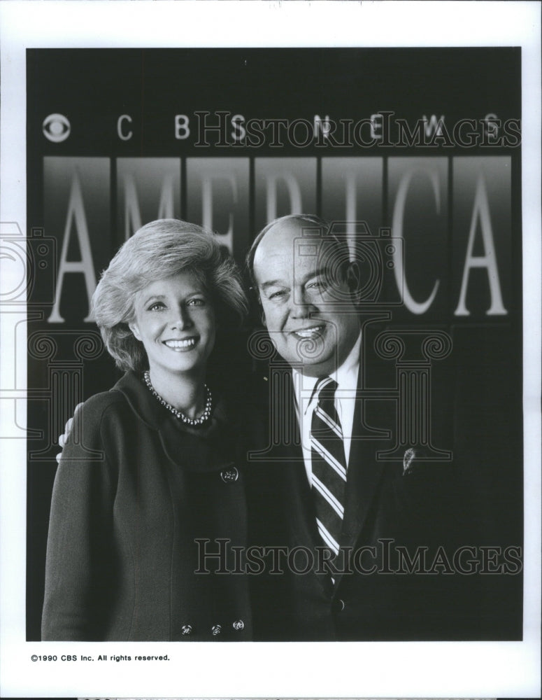 1996 Lesley Rene Stahl And Charles Kuralt Press Photo