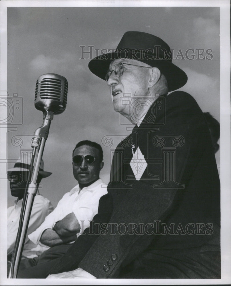 1947 Press Photo Old Timers President Tigers Game