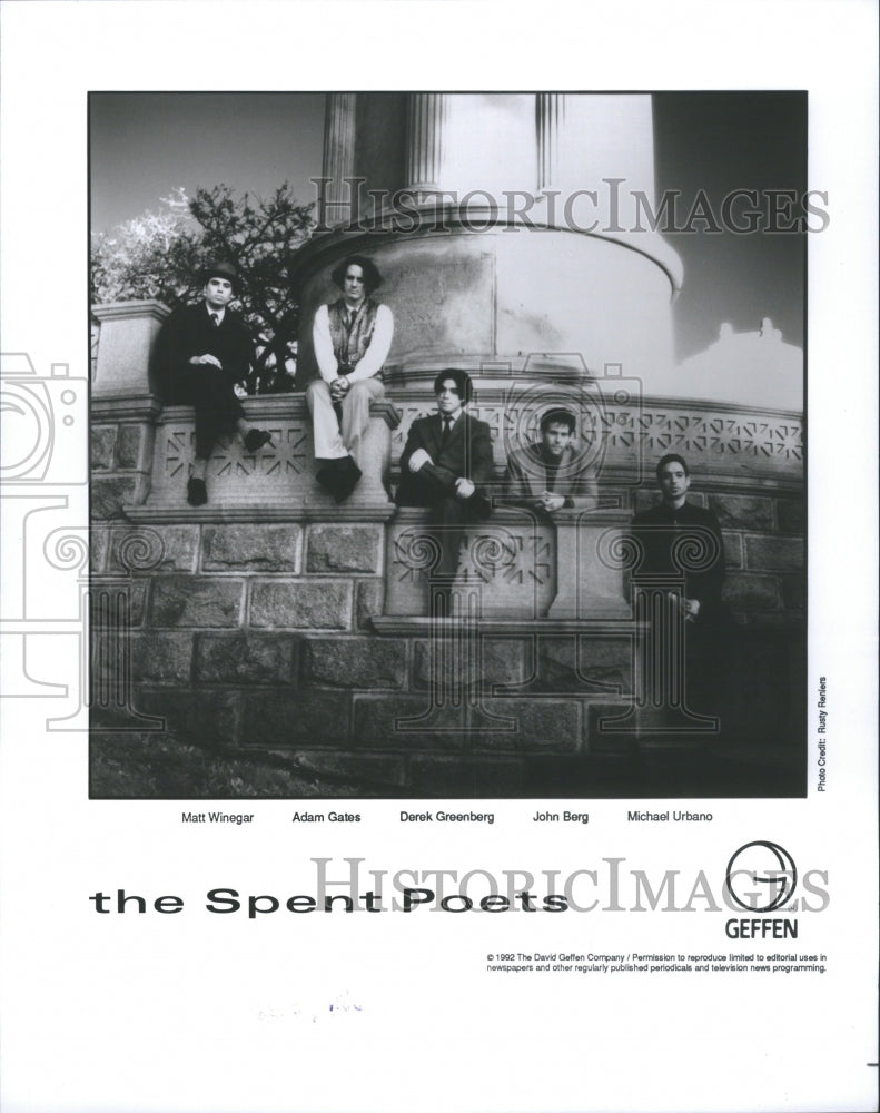 1992 Press Photo The Spent Poets Entertainment Grou