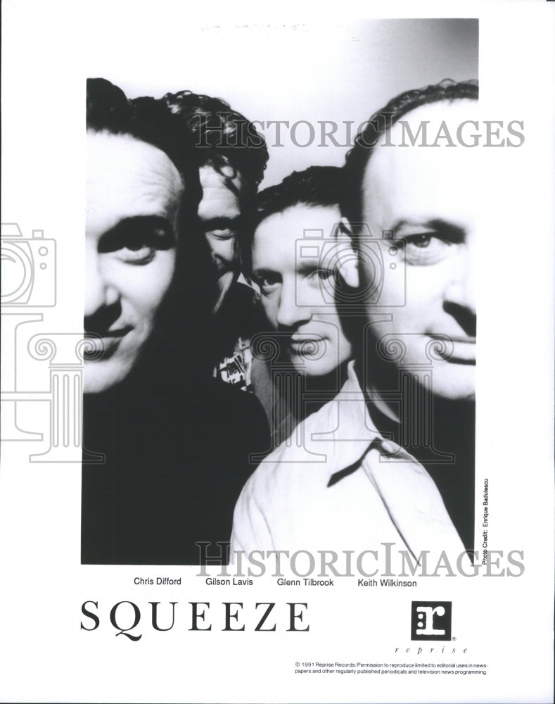 1991 Press Photo Squeeze music group