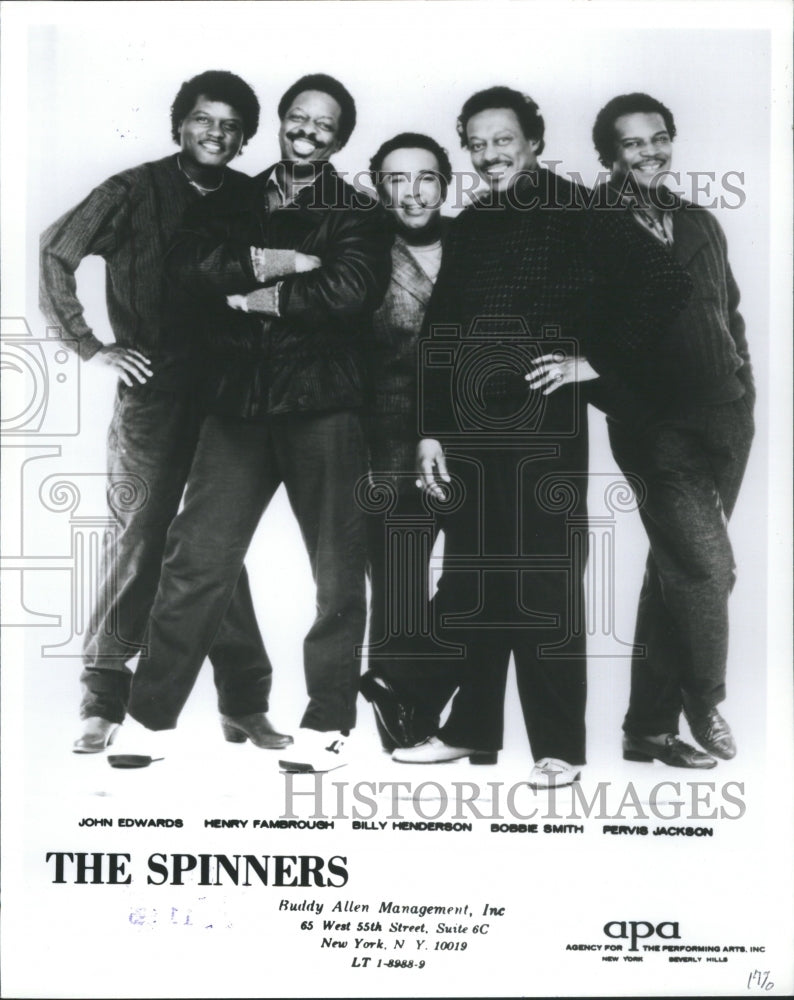 1995 Press Photo The Spinners Entertainers Group