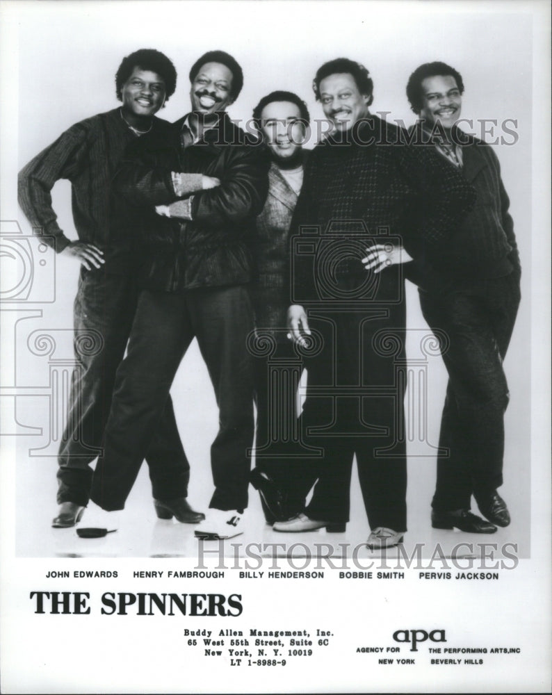 1991 Press Photo The Spinners Entertainment Motown