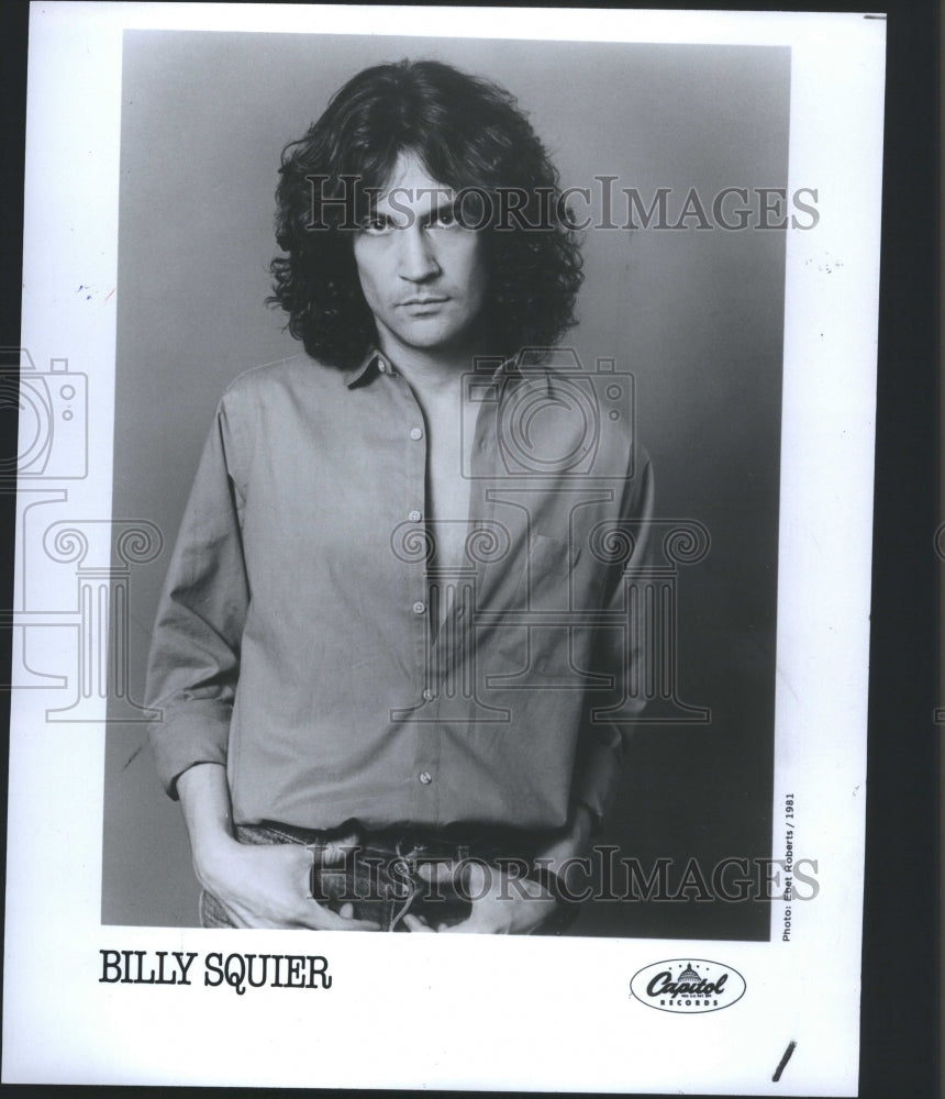 1981 Press Photo Billy Squier American Rock Musician