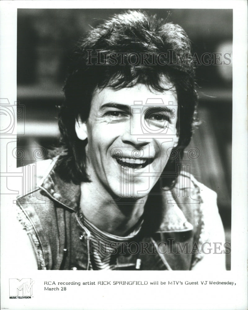 1988 Press Photo Rick Springfield Actor Television Film