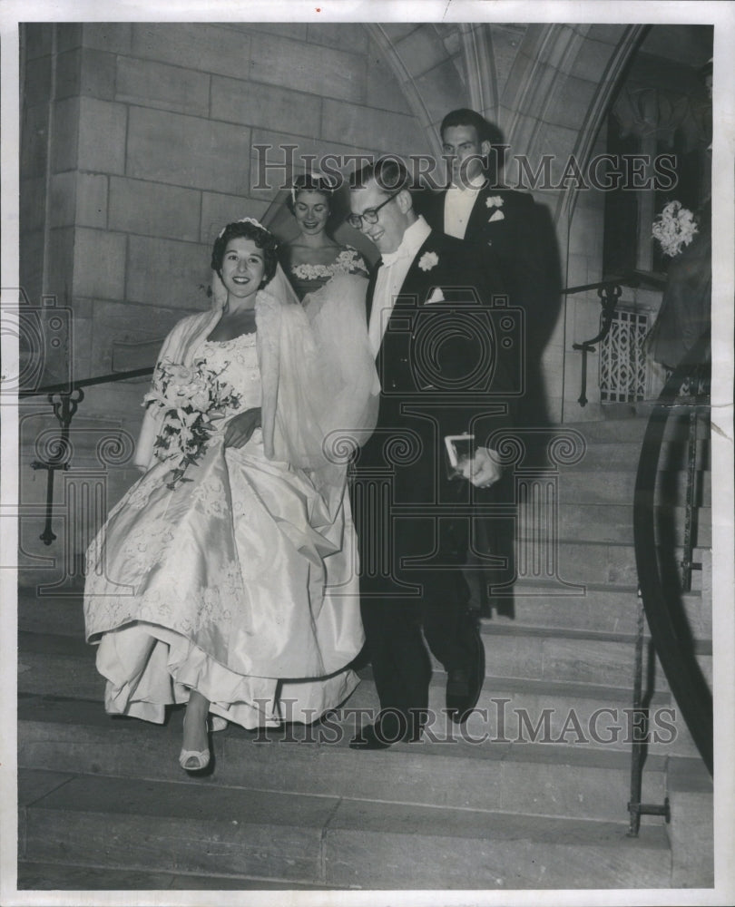 1956 Press Photo John Sutton III and wife