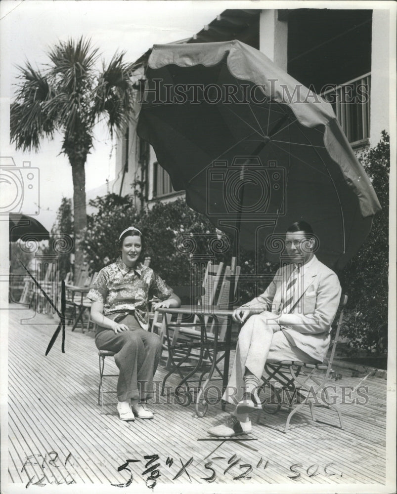 1937 Press Photo JR Sutton Detroit Socialite