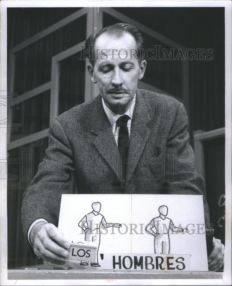 1958 Press Photo Prof.Gardon Farrell