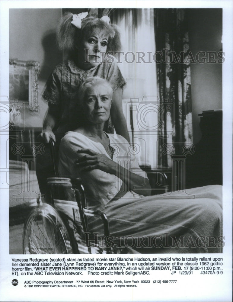 1991 Press Photo Vanessa Redgrave actress.