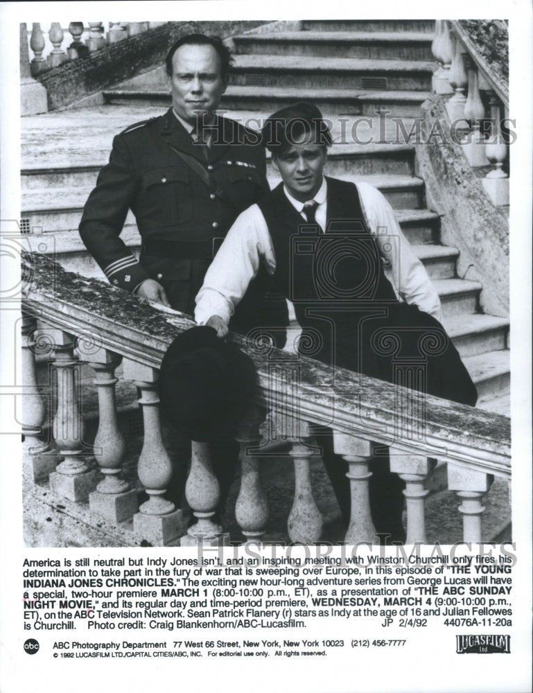 1992 Press Photo Sean Flanery Julian Fellowes ABC TV