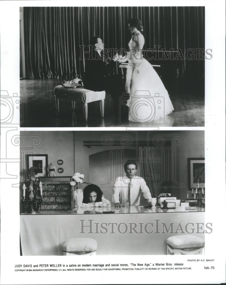 1991 Press Photo Judy Davis Peter Weller New Age Warner