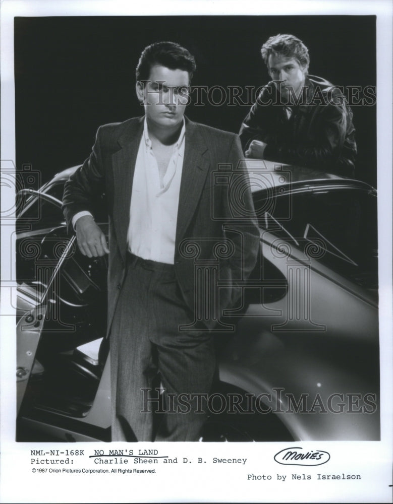 Press Photo Charlie Sheen D B Sweeney Nels Israelson