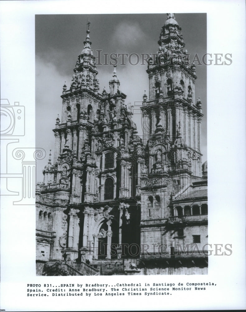 1982 Press Photo Cathedral in Santiago de Compostela