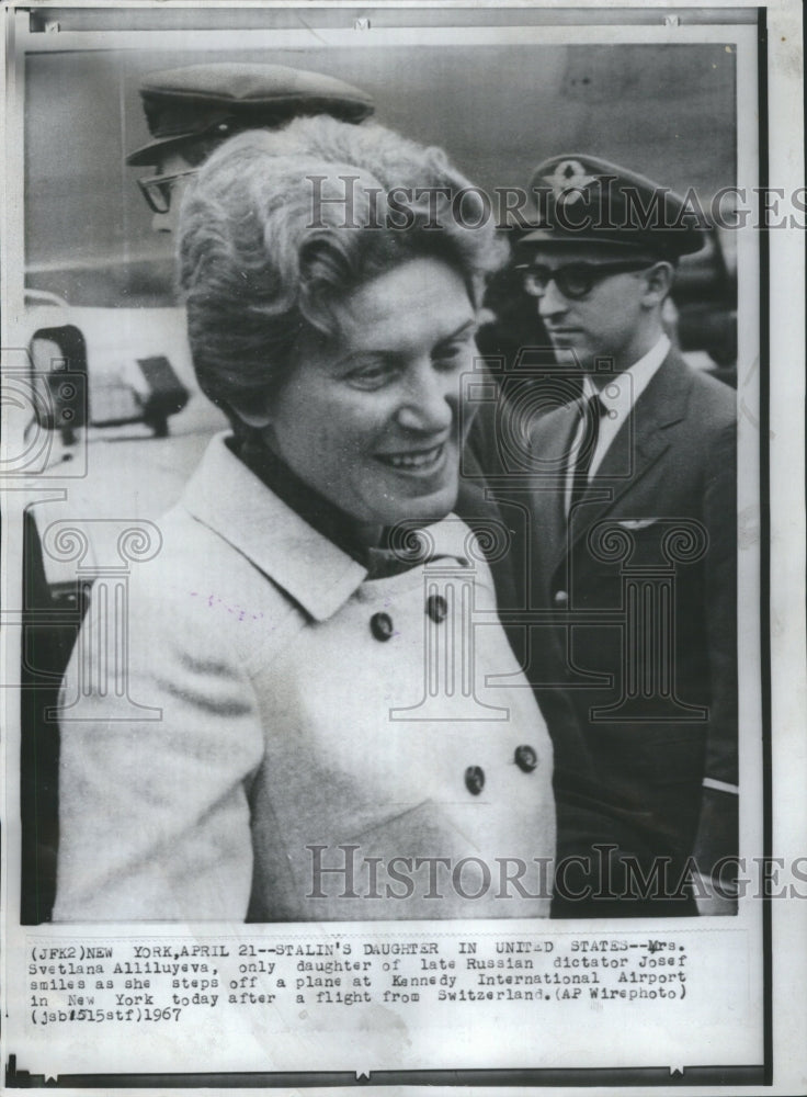 1967 Press Photo Kennedy International Airport Stalin