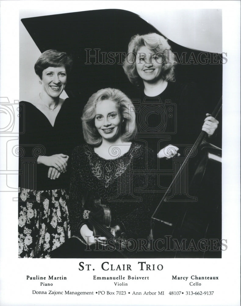 1995 Press Photo St Clair Trio Pauline Martin Pianist