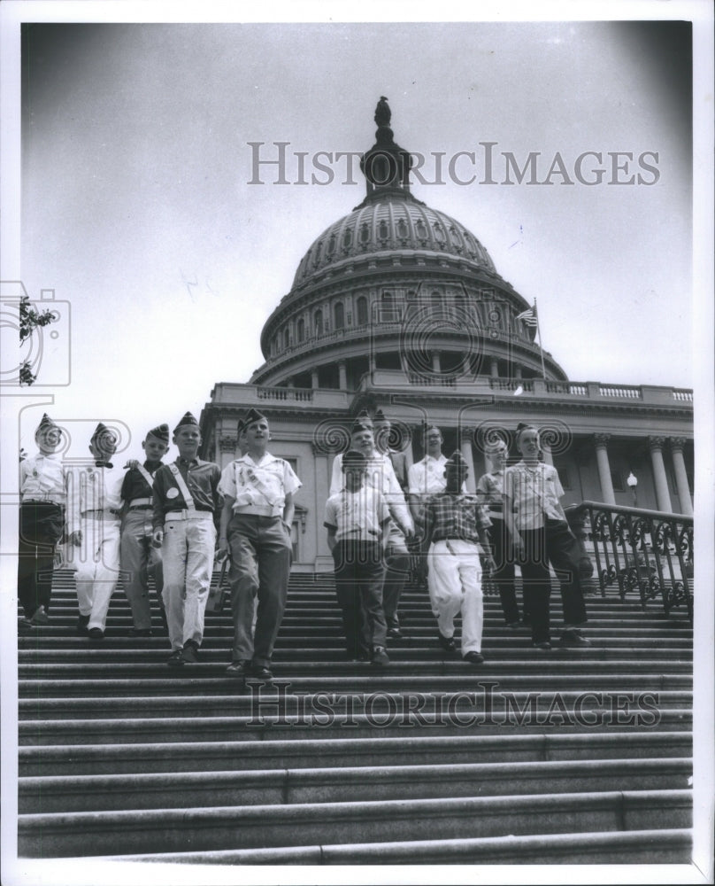 1959 Press Photo Saftey Peroal Staff Childrens Event