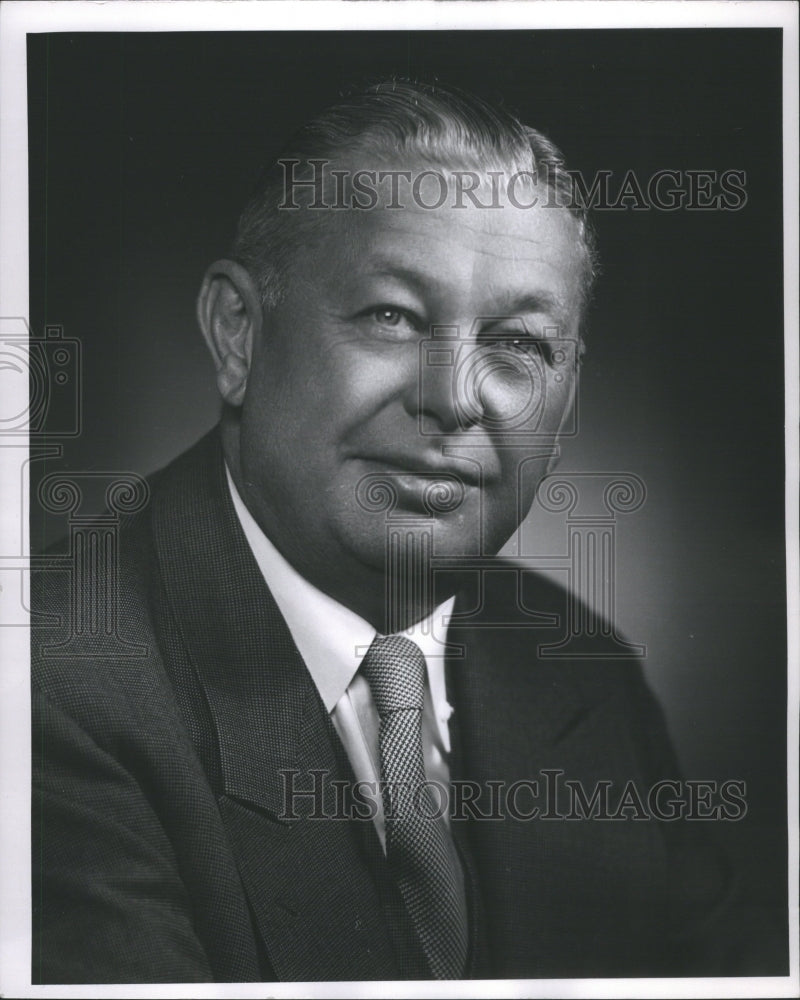 1958 Press Photo E C Row Administrative Vice President