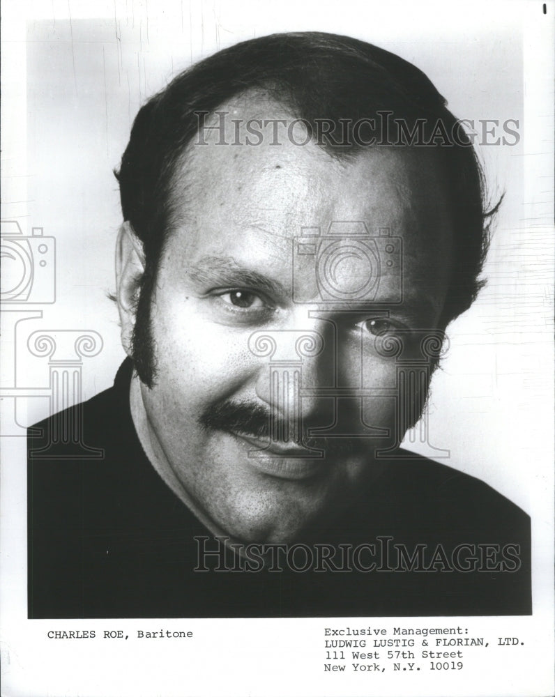 1979 Press Photo Charles Roe Baritone Singer Musician