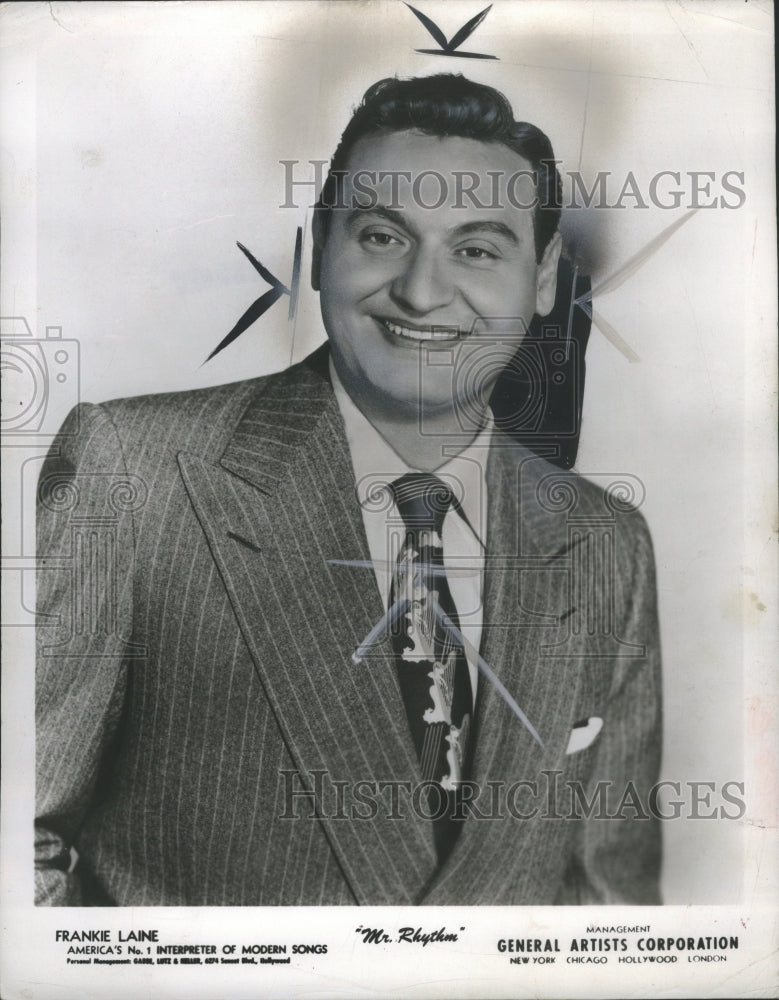 1951 Press Photo Frankie Laine Francesco Paolo LoVecchi