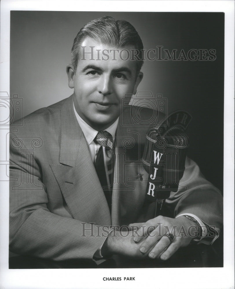 1962 Press Photo Charles Park Announcer WJR Program