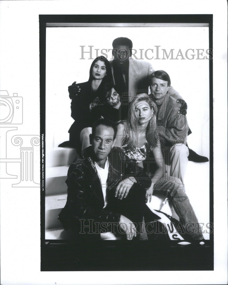 1990 Press Photo Bedges Miguel Ferrer Chroltte Lewis