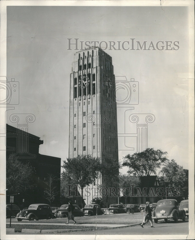 1949 Press Photo Burson Tower W W J TV Melay Building