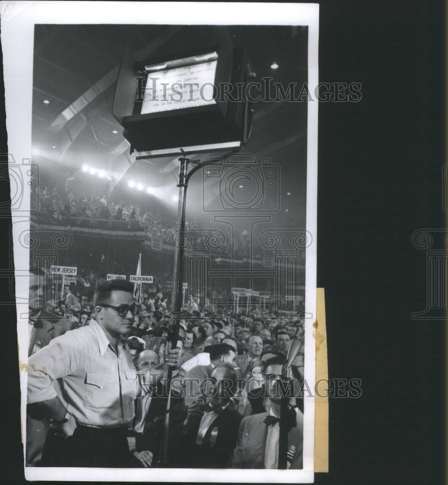 1952 Press Photo Television Technician Paul A Dever