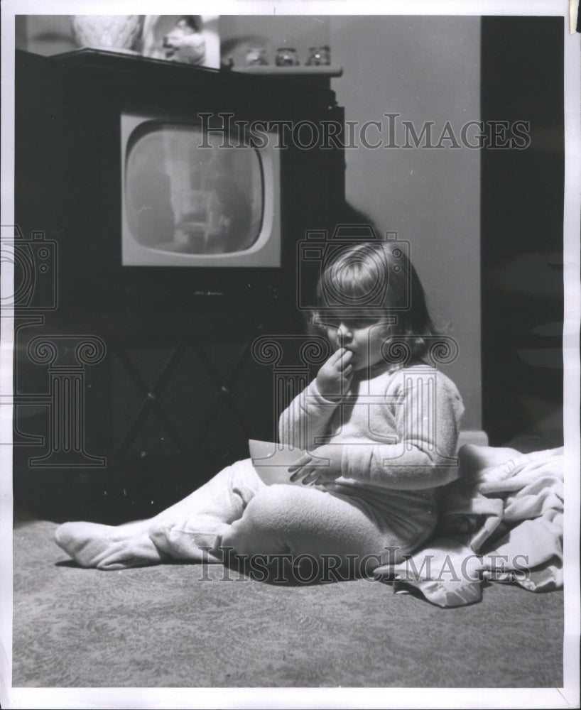 1955 Press Photo TV Children Programs Marilyn Jean Terr