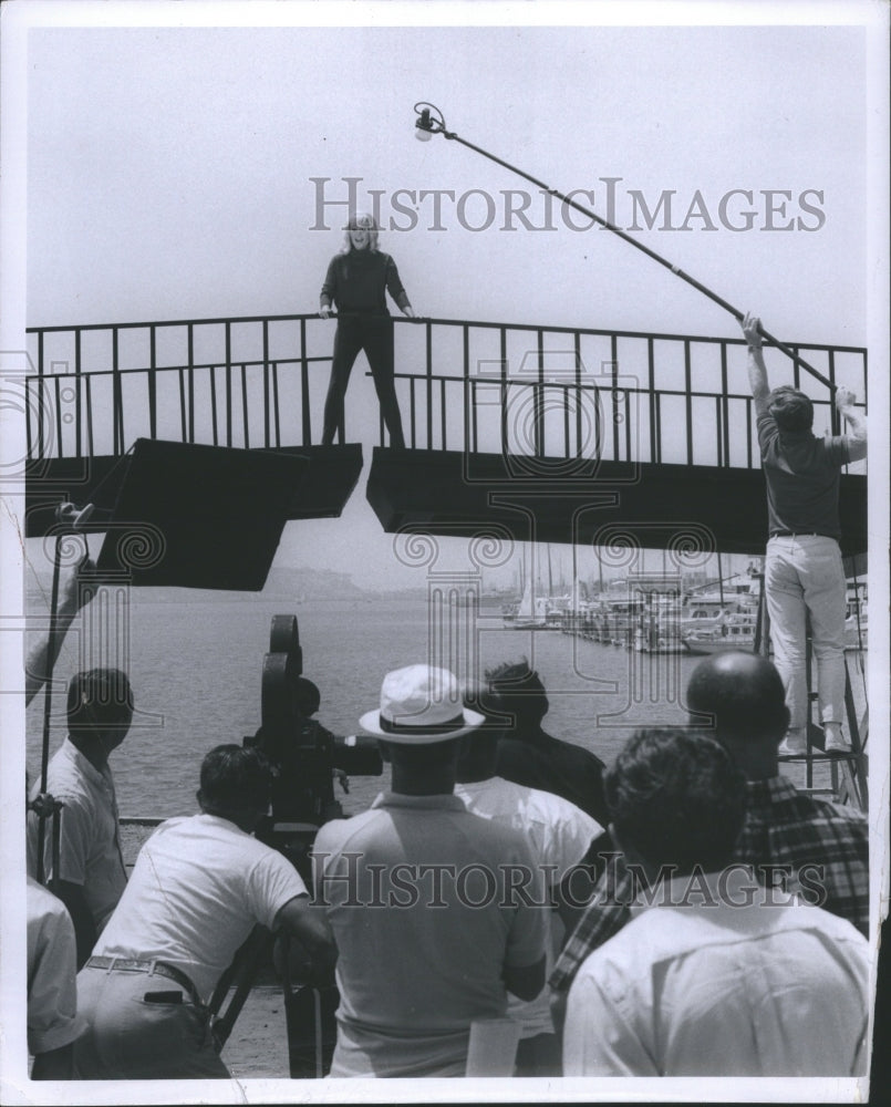 1966 Press Photo TV Commercial Actor Camera ActionPeopl