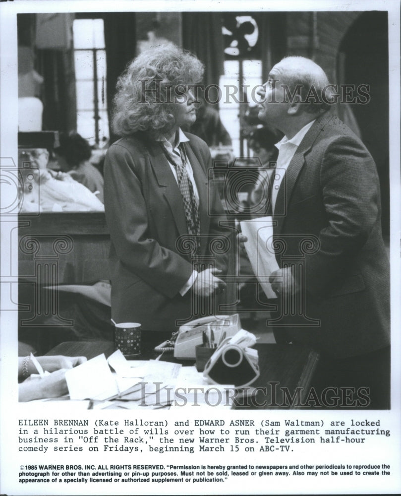 1985 Press Photo Kate Halloran Sam Waltman Off Rack