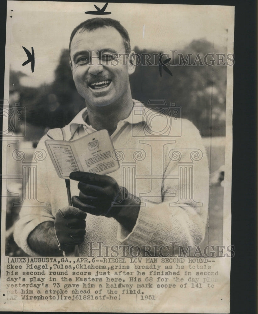 1951 Press Photo Skee Riegel Leads the Field in Tulsa
