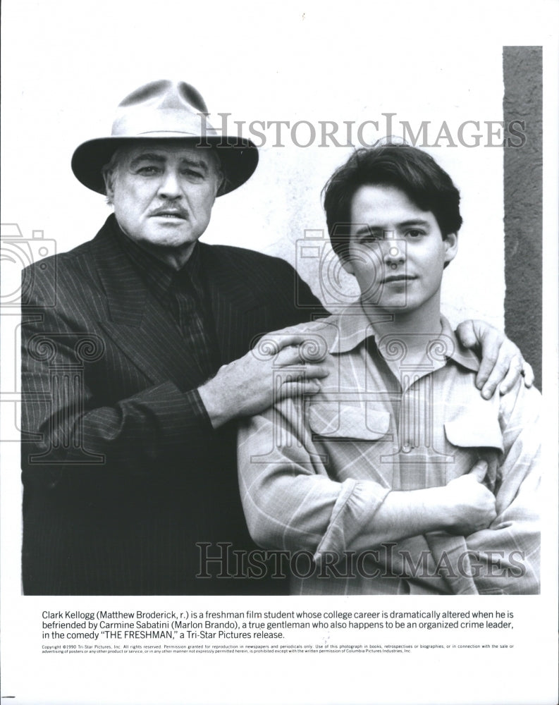 1990 Press Photo Matthew Broderick Carmine Sabatani