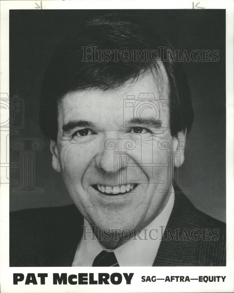 1988 Press Photo Pat McElroy Radio Host Sag Aftra Equit