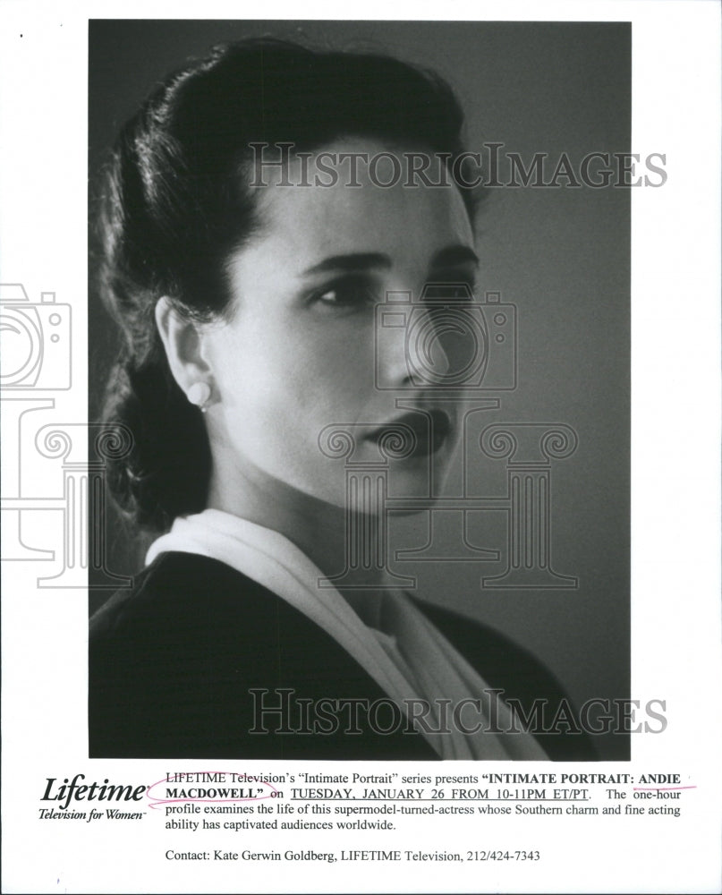 2001 Press Photo Andie MacDowell Actress Model Gaffney