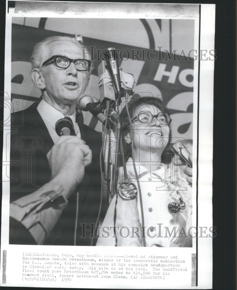 1970 Press Photo Clevel Sttorney Howard Hetzenbaum Winn