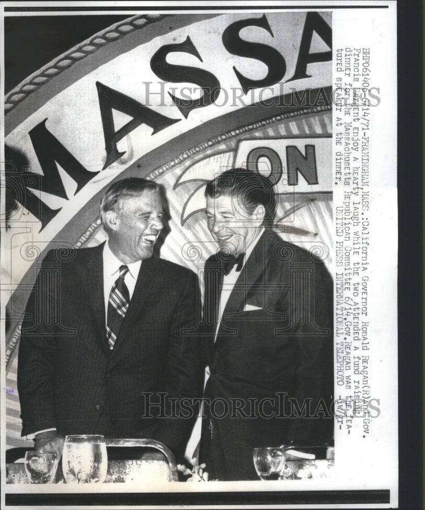 1971 Press Photo Francis Sargent Governor Politician