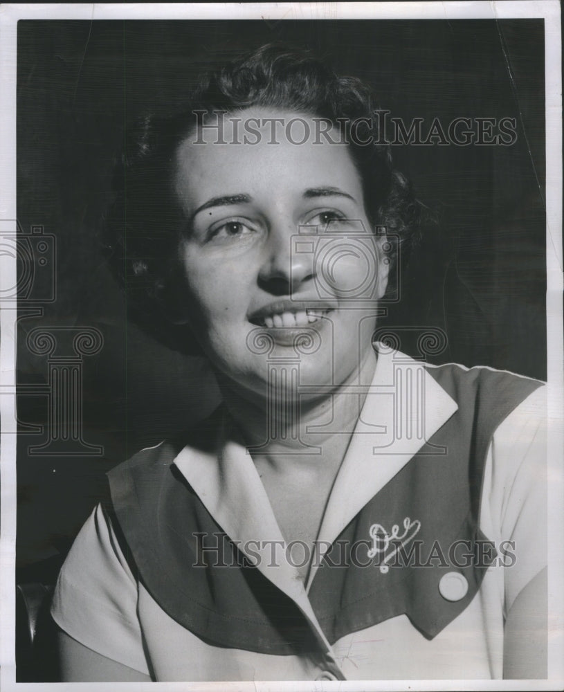 1955 Press Photo Dolores Wroblewski Bowler