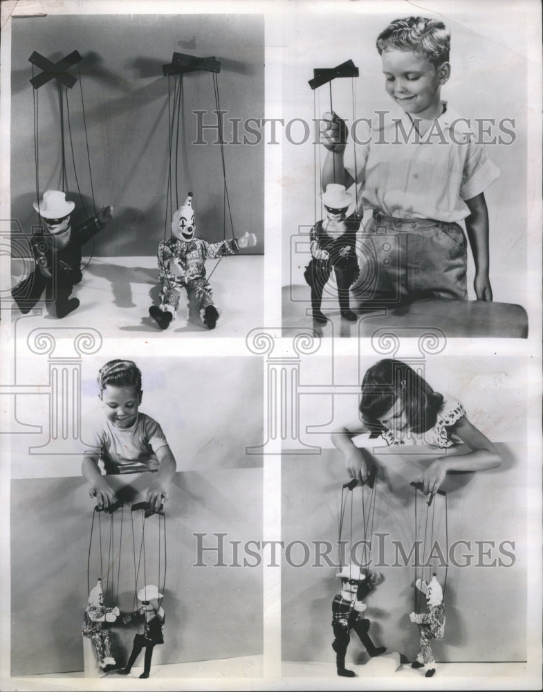 1951 Press Photo Puppets