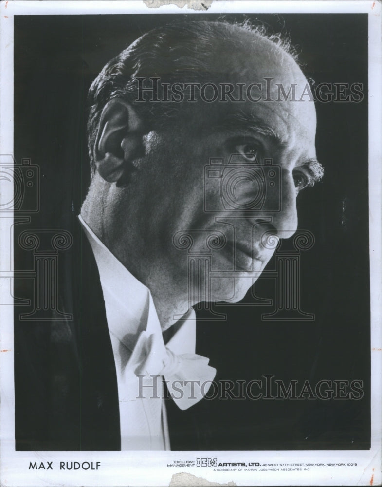 1982 Press Photo Max Rudolf conductor