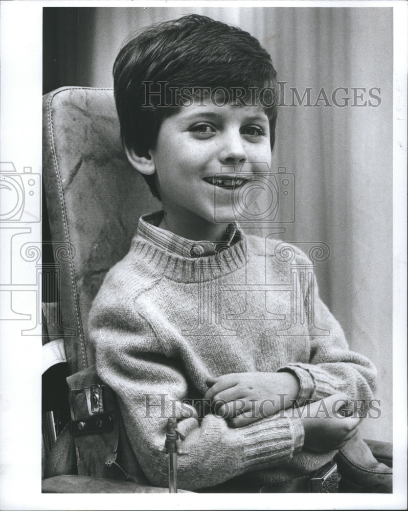 1982 Press Photo Christopher Rush Muscular Dystrophy