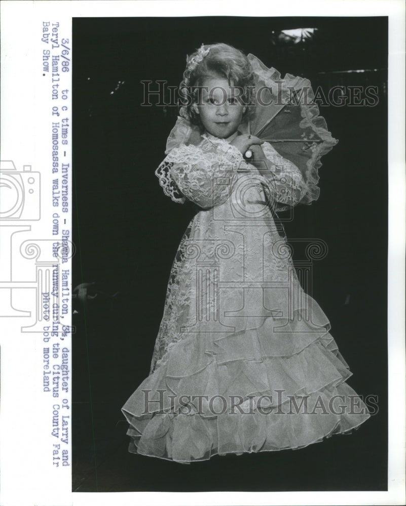 1986 Press Photo Citrus County Fair Baby Show