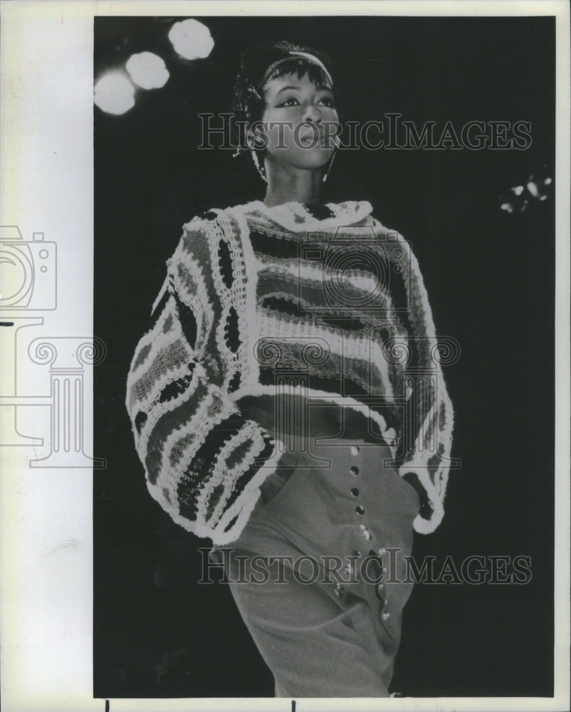 1983 Press Photo Kansai Yamamoto Fashion Designer