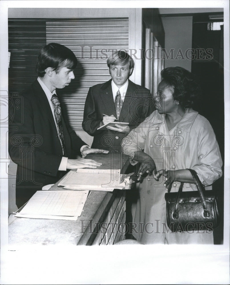 1972 Press Photo Dave Valler Mike Meehan Toue Vacant