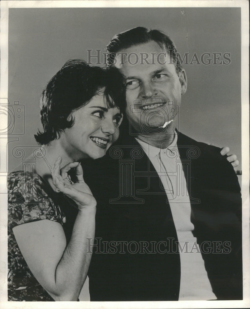 1961 Press Photo Dolores Sutton Ralph meker Rhinocers