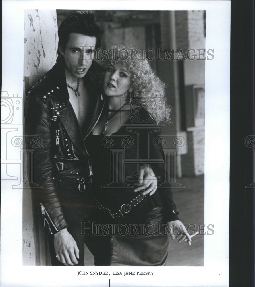 1986 Press Photo John Snyder Jane Persky Nancy Spungen