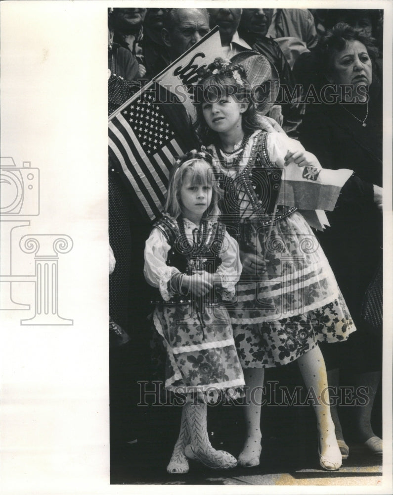 1985 Press Photo Dnielle Guzik Monica Kopytko Polish