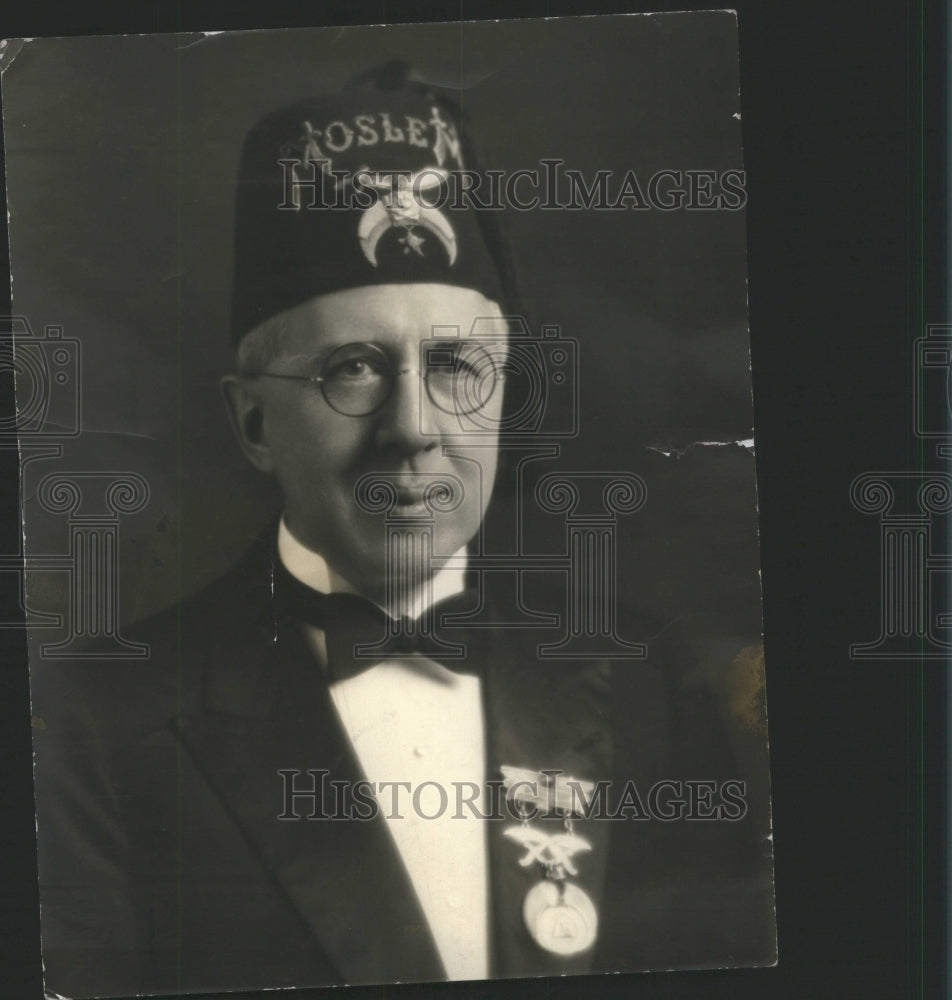 1937 Press Photo Clyde Webster Mesonic Leader