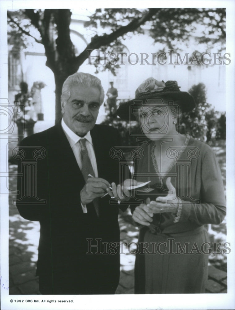 1992 Press Photo Angela Lansbury Omar Sharif