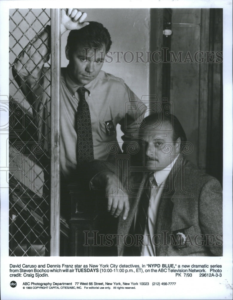 1993 Press Photo NYPD Blue American Manhattan Plots