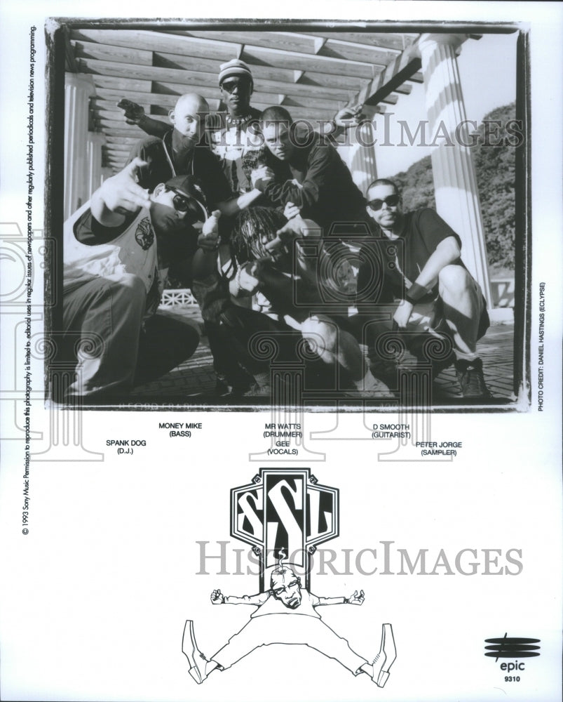 1993 Press Photo Spank Dog, Money Mike, Mr Watts, &amp; Gee