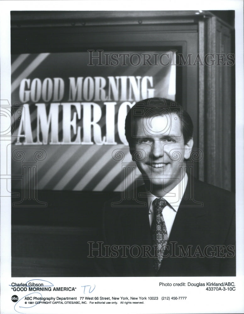 1991 Press Photo Charles Gibson &quot;Good Morning America&quot;